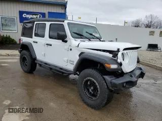 2021 Jeep Wrangler Unlimited Willys with VIN 1C4HJXDN2MW611018, listed as a Copart auction lot 50521595 with 68,724 mi miles and Salvage title. Bid and sale history available at DreamBid. Image 4.