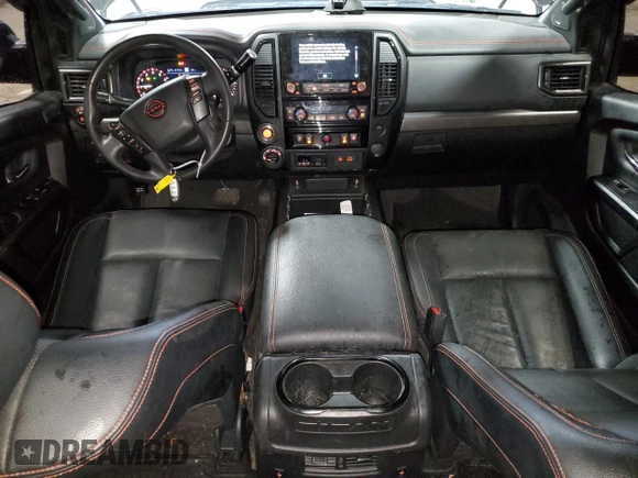 2023 Nissan Titan SV with VIN 1N6AA1ED0PN111600, listed as a Copart auction lot 57482755 with 36,920 mi miles and Salvage title. Bid and sale history available at DreamBid. Image 8.