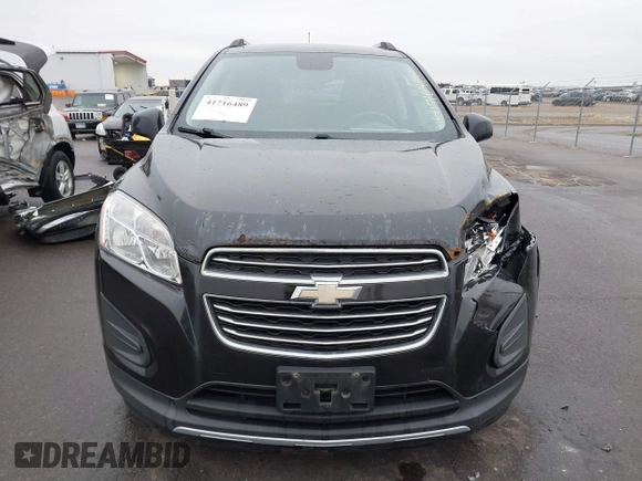 2015 Chevrolet Trax LT with VIN KL7CJLSBXFB057679, listed as a IAAI auction lot 41716489 with 97,468 mi miles. Bid and sale history available at carsss.com. Image 12.
