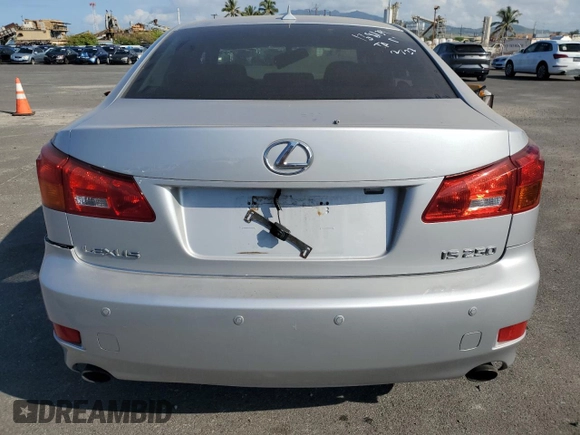 2008 Lexus IS 250 with VIN JTHBK262885083939, listed as a Copart auction lot 46953655 with 67,213 mi miles and Salvage Title. Bid and sale history available at DreamBid. Image 6.