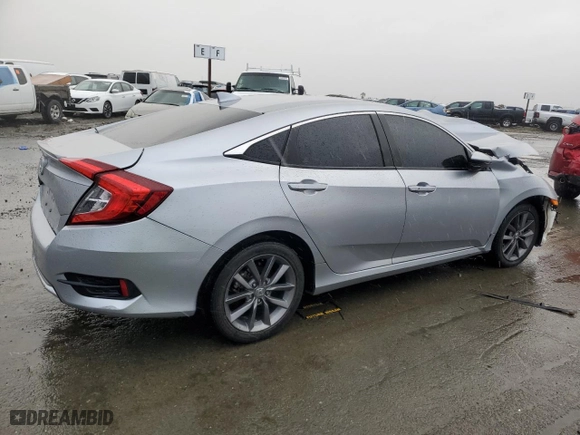 2019 Honda Civic Sedan EX-L with VIN 19XFC1F75KE216657, listed as a Copart auction lot 44454265 with 0 mi miles and Salvage Title. Bid and sale history available at carsss.com. Image 3.