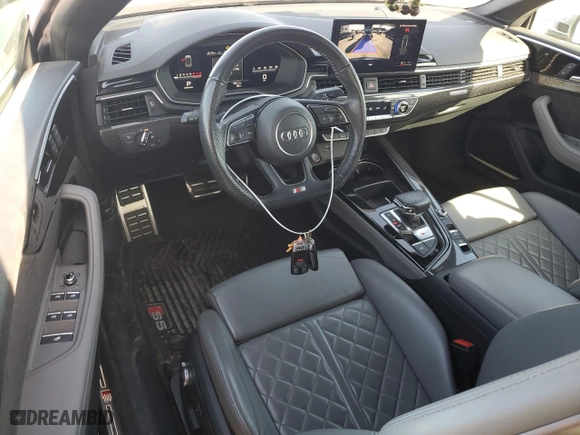 2020 Audi S5 Cabriolet Premium Plus with VIN WAUW4GF57LN004240, listed as a Copart auction lot 80344654 with 8,253 mi miles and Salvage Title. Bid and sale history available at carsss.com. Image 8.