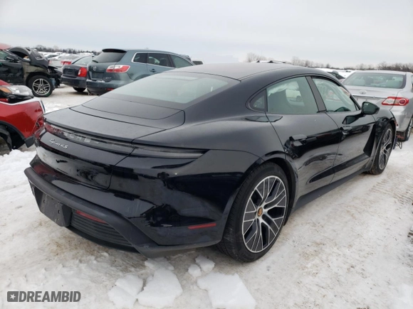 2021 Porsche Taycan 4S with VIN WP0AB2Y11MSA44173, listed as a Copart auction lot 38360244 with 11,982 mi miles and Salvage Title. Bid and sale history available at carsss.com. Image 3.