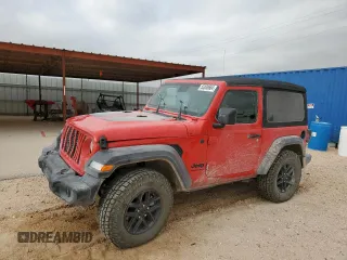 2024 Jeep Wrangler Sport S z VIN 1C4PJXAN3RW124028, wystawiony jako Copart lot #55838664 z przebiegiem 18 078 mil mil oraz Szkoda całkowita • Salvage title. Historia ofert i sprzedaży dostępna na DreamBid. Obrazek 1.