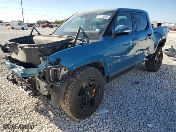 2023 Rivian R1T Adventure with VIN 7FCTGAAA2PN017881, listed as a Copart auction lot 81174594 with 30,903 mi miles and Salvage Title. Bid and sale history available at carsss.com. Image 1.