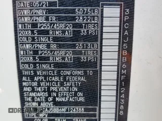 2021 Infiniti QX50 Luxe with VIN 3PCAJ5BB6MF124388, listed as a Copart auction lot 52234565 with 56,213 mi miles and Salvage Title. Bid and sale history available at DreamBid. Image 13.