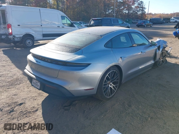 2024 Porsche Taycan with VIN WP0AA2Y13RSA13498, listed as a IAAI auction lot 40543035 with 1,618 mi miles and . Bid and sale history available at DreamBid. Image 4.