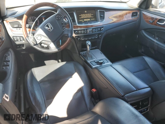 2014 Hyundai Equus Signature with VIN KMHGH4JHXEU076582, listed as a Copart auction lot 47231705 with 46,347 mi miles and Salvage Title. Bid and sale history available at DreamBid. Image 8.