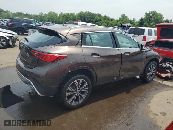 2018 Infiniti QX30 Premium with VIN SJKCH5CR3JA041812, listed as a Copart auction lot 61630184 with 97,144 mi miles and Salvage Title. Bid and sale history available at carsss.com. Image 3.