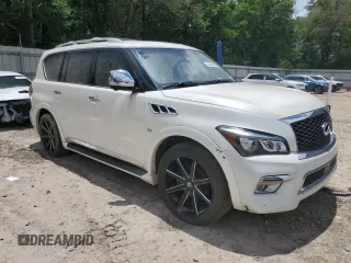 2016 Infiniti QX80 with VIN JN8AZ2NC0G9400613, listed as a Copart auction lot 61346795 with 129,753 mi miles and Clean title. Bid and sale history available at DreamBid. Image 4.
