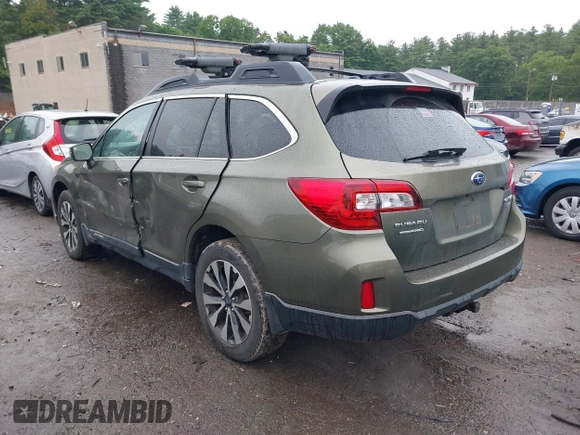 2015 Subaru Outback Limited with VIN 4S4BSENC6F3317707, listed as a IAAI auction lot 42514466 with 108,099 mi miles and . Bid and sale history available at DreamBid. Image 3.