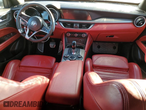 2019 Alfa Romeo Stelvio Ti with VIN ZASPAKBN7K7C50837, listed as a Copart auction lot 80262404 with Not provided miles and Salvage title. Bid and sale history available at DreamBid. Image 8.