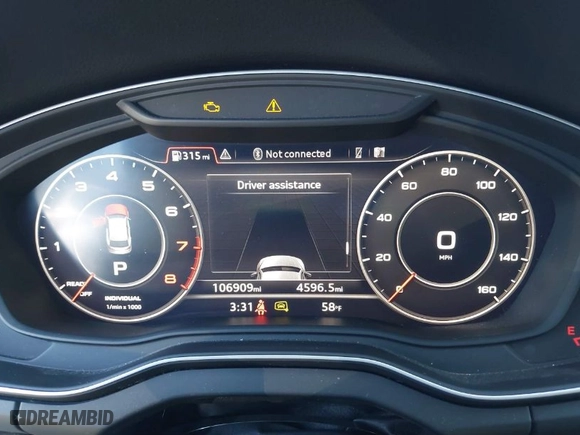 2018 Audi Q5 Premium Plus with VIN WA1BNAFY0J2173966, listed as a IAAI auction lot 41641191 with 106,909 mi miles. Bid and sale history available at carsss.com. Image 7.