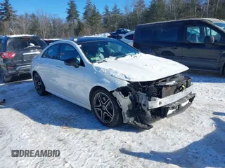 2020 Mercedes-Benz CLA with VIN W1K5J4HB0LN120300, listed as a IAAI auction lot 41513024 with 114,682 mi miles. Bid and sale history available at carsss.com. Image 1.