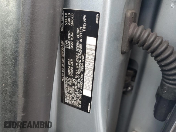 2011 Volvo XC60 3.0T с VIN YV4902DZ3B2154573, выставлен на аукционе Copart как лот 56220245 с пробегом 154 356 миль миль и На запчасти • Non repairable. История ставок и продаж доступна на DreamBid. Изображение 15.
