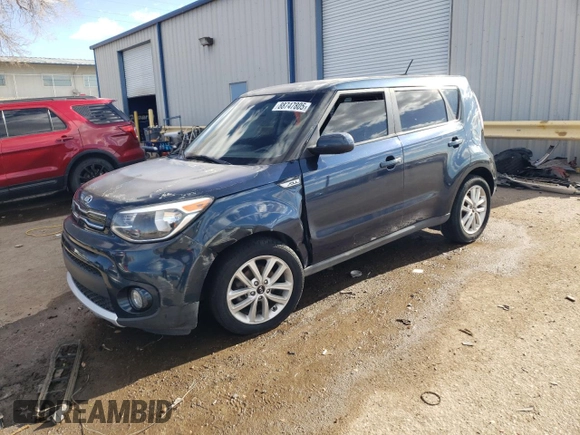 2017 Kia Soul + with VIN KNDJP3A53H7442110, listed as a Copart auction lot 88747805 with 109,300 mi miles and Salvage Title. Bid and sale history available at carsss.com. Image 1.