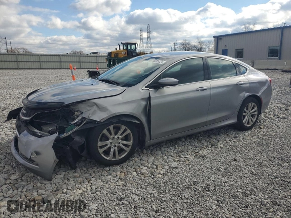 2015 Chrysler 200 Limited with VIN 1C3CCCAB3FN576610, listed as a Copart auction lot 80005224 with 156,369 mi miles and Salvage Title. Bid and sale history available at carsss.com. Image 1.