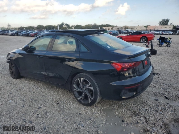 2023 Audi A3 Premium with VIN WAUAUDGY5PA040071, listed as a Copart auction lot 45970325 with 40,364 mi miles and Salvage Title. Bid and sale history available at carsss.com. Image 2.