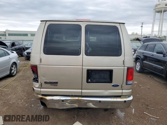 2008 Ford Econoline Passenger XL with VIN 1FBNE31LX8DB42236, listed as a Copart auction lot 55294215 with 150,809 mi miles and Salvage title. Bid and sale history available at DreamBid. Image 6.