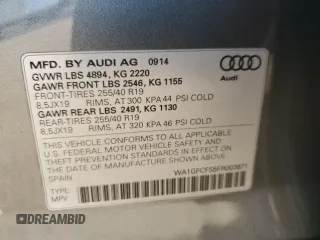 2015 Audi Q3 Prestige with VIN WA1GFCFS5FR003871, listed as a Copart auction lot 52540245 with 110,109 mi miles and Salvage title. Bid and sale history available at DreamBid. Image 12.