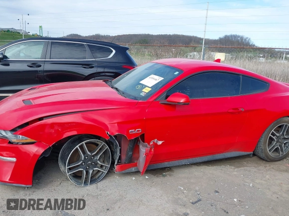 2022 Ford Mustang GT with VIN 1FA6P8CF5N5113642, listed as a IAAI auction lot 41951467 with 43,743 mi miles and . Bid and sale history available at DreamBid. Image 6.