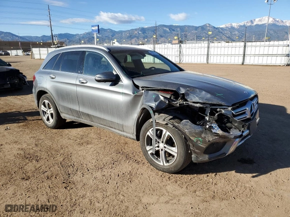2016 Mercedes-Benz GLC with VIN WDC0G4KB9GF059759, listed as a Copart auction lot 46362415 with 25,487 mi miles and Salvage Title. Bid and sale history available at carsss.com. Image 4.