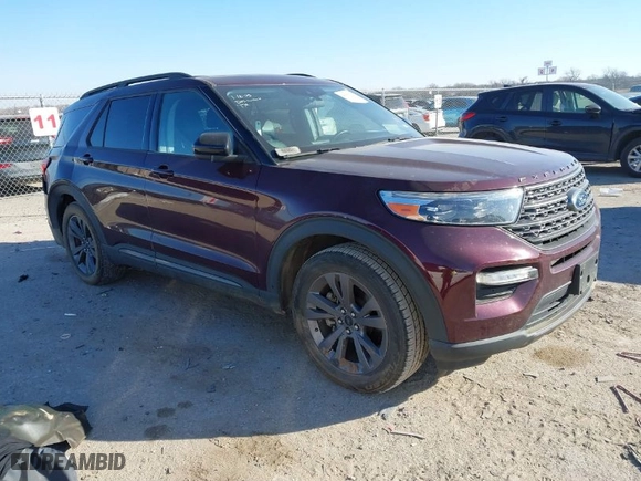 2022 Ford Explorer XLT with VIN 1FMSK7DHXNGA59840, listed as a IAAI auction lot 41381932 with NaN miles. Bid and sale history available at carsss.com. Image 1.
