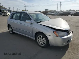 2006 Kia Spectra with VIN KNAFE161965272850, listed as a Copart auction lot 75538594 with 80,284 mi miles and Salvage Title. Bid and sale history available at carsss.com. Image 4.