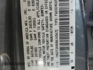 2008 Honda Accord EX-L z VIN 1HGCP26868A145472, wystawiony jako Copart lot #55995185 z przebiegiem 224 561 mil mil oraz Szkoda całkowita • Salvage title. Historia ofert i sprzedaży dostępna na DreamBid. Obrazek 13.
