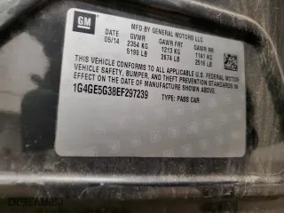 2014 Buick LaCrosse Premium I with VIN 1G4GE5G38EF297239, listed as a Copart auction lot 82970904 with 193,987 mi miles and Salvage Title. Bid and sale history available at carsss.com. Image 12.