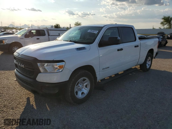 2019 Ram 1500 Tradesman with VIN 1C6SRFNT2KN872326, listed as a Copart auction lot 63645674 with 108,922 mi miles and Salvage title. Bid and sale history available at DreamBid. Image 1.