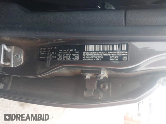 2016 Jeep Renegade Latitude with VIN ZACCJBBT7GPC87306, listed as a IAAI auction lot 41078571 with 75,549 mi miles. Bid and sale history available at carsss.com. Image 9.