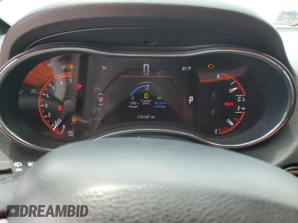2017 Dodge Durango R/T with VIN 1C4SDHCT3HC606243, listed as a Copart auction lot 56936285 with 175,137 mi miles and Salvage title. Bid and sale history available at DreamBid. Image 9.