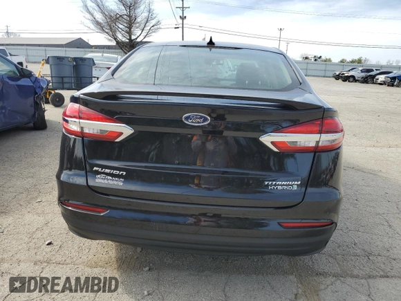 2019 Ford Fusion Hybrid Titanium with VIN 3FA6P0RU0KR144636, listed as a Copart auction lot 44357323 with 100,146 mi miles. Bid and sale history available at carsss.com. Image 6.