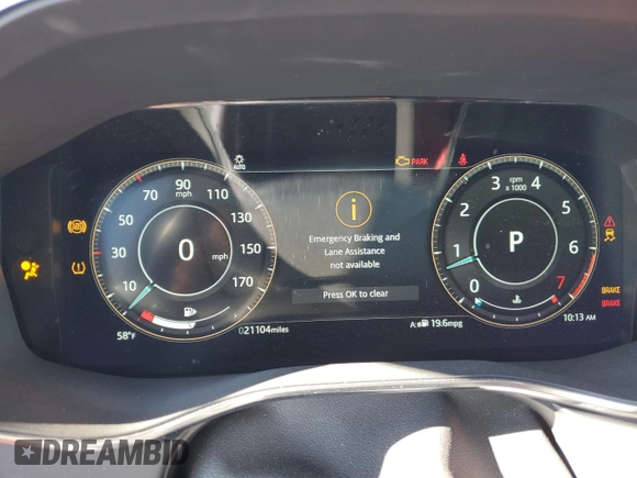2021 Jaguar F-Pace R-Dynamic S with VIN SADCT2FU0MA681355, listed as a Copart auction lot 78258744 with 21,104 mi miles and Salvage title. Bid and sale history available at DreamBid. Image 9.