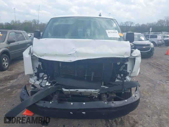 2019 Chevrolet Express Cargo Van with VIN 1GCWGAFG1K1301406, listed as a IAAI auction lot 41754424 with 156,602 mi miles. Bid and sale history available at carsss.com. Image 12.
