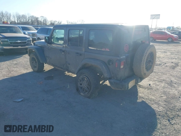 2024 Jeep Wrangler Sport with VIN 1C4PJXKN3RW291391, listed as a IAAI auction lot 41611728 with 17,155 mi miles and . Bid and sale history available at DreamBid. Image 3.