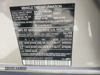 2006 Mercedes-Benz M 350 with VIN 4JGBB86E06A018999, listed as a IAAI auction lot 41923582 with 77,121 mi miles and . Bid and sale history available at DreamBid. Image 9.