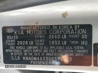 2016 Kia Rio LX with VIN KNADM4A33G6572223, listed as a Copart auction lot 48397975 with 113,933 mi miles and Salvage Title. Bid and sale history available at carsss.com. Image 12.