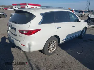 2014 Infiniti QX60 with VIN 5N1AL0MN4EC529096, listed as a IAAI auction lot 41844134 with 152,398 mi miles and . Bid and sale history available at DreamBid. Image 4.