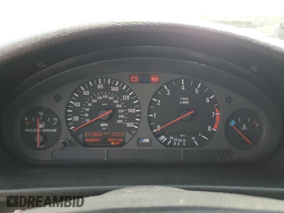1998 BMW M3 with VIN WBSCD0324WEE14128, listed as a Copart auction lot 54891485 with 247,866 mi miles and Clean title. Bid and sale history available at DreamBid. Image 9.