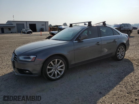 2013 Audi A4 Premium Plus with VIN WAUFFAFL8DN024911, listed as a Copart auction lot 61891325 with 167,841 mi miles and Salvage title. Bid and sale history available at DreamBid. Image 1.