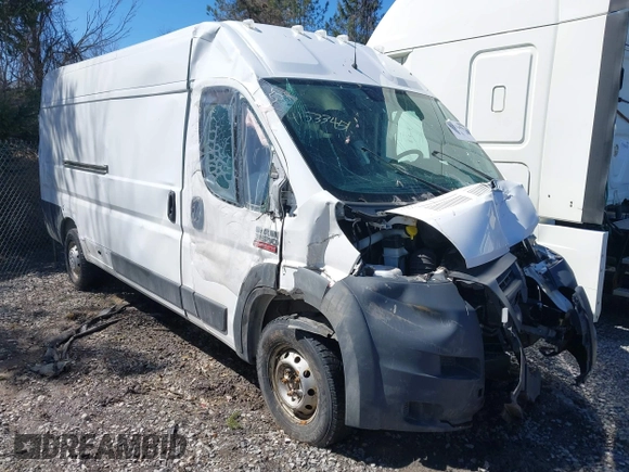 2018 Ram ProMaster Cargo with VIN 3C6URVJG6JE141767, listed as a IAAI auction lot 41533451 with 92,184 mi miles. Bid and sale history available at carsss.com. Image 1.