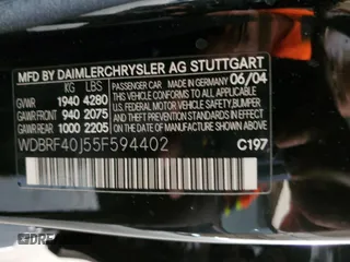 2005 Mercedes-Benz C 230 Kompressor z VIN WDBRF40J55F594402, wystawiony jako Copart lot #53722415 z przebiegiem 132 004 mil mil oraz Szkoda całkowita • Salvage title. Historia ofert i sprzedaży dostępna na DreamBid. Obrazek 12.