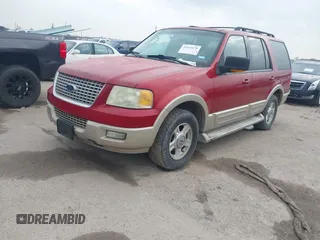 2006 Ford Expedition Eddie Bauer z VIN 1FMFU17506LA77220, wystawiony jako IAAI lot #42111670 z przebiegiem Nie podano mil oraz . Historia ofert i sprzedaży dostępna na DreamBid. Obrazek 2.