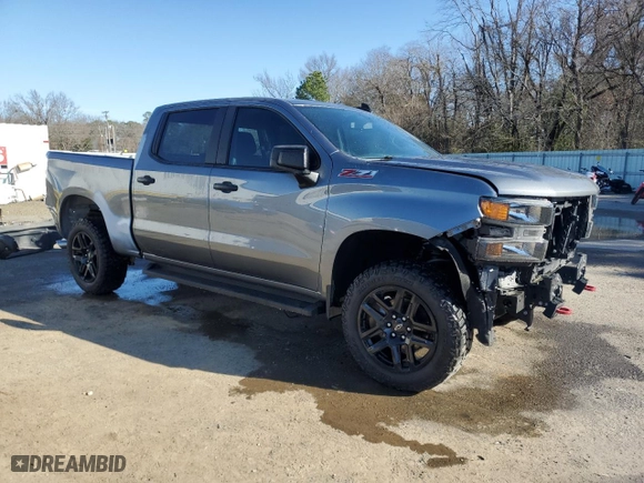 2021 Chevrolet Silverado 1500 Custom Trail Boss with VIN 3GCPYCEHXMG478189, listed as a Copart auction lot 45159785 with 49,208 mi miles and Salvage Title. Bid and sale history available at carsss.com. Image 4.