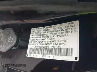 2009 Acura RDX with VIN 5J8TB18229A000478, listed as a IAAI auction lot 41791010 with 214,956 mi miles and . Bid and sale history available at DreamBid. Image 9.