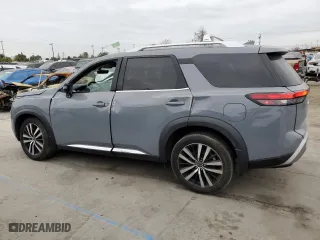 2023 Nissan Pathfinder Platinum with VIN 5N1DR3DG7PC200653, listed as a Copart auction lot 53497265 with 17,007 mi miles and Salvage Title. Bid and sale history available at carsss.com. Image 2.