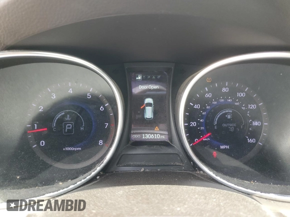 2014 Hyundai Santa Fe with VIN 5XYZUDLB3EG201098, listed as a Copart auction lot 58347205 with 130,610 mi miles and Salvage title. Bid and sale history available at DreamBid. Image 9.