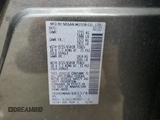 2017 Nissan Pathfinder SV with VIN 5N1DR2MN6HC665578, listed as a Copart auction lot 50237865 with 124,018 mi miles and Salvage Title. Bid and sale history available at carsss.com. Image 15.